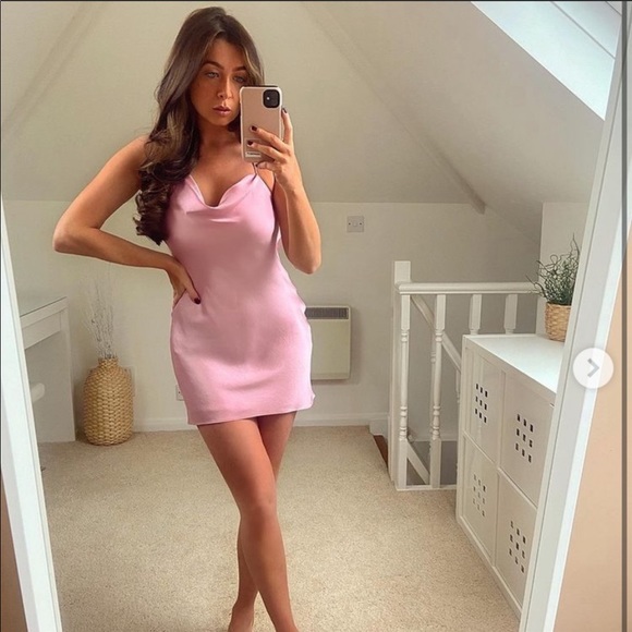 Sold - Zara pink satin dress - Picture 7 of 11